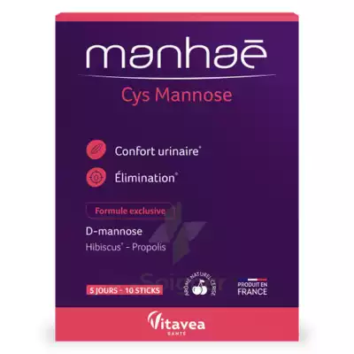 Nutrisanté Manhae Cys Mannose Poudre 10 Sticks à Vallauris